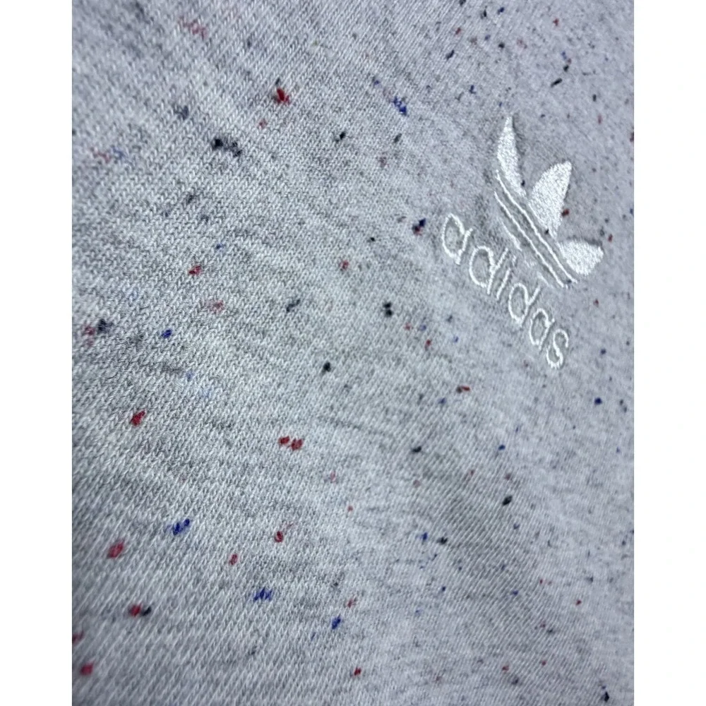 Adidas Originals Trefoil Shirt Medium Gray Speckled Paint Logo Tee